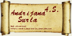 Andrijana Surla vizit kartica